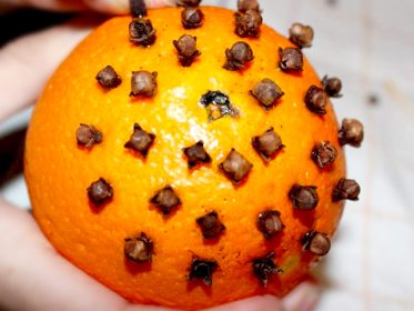 Chiodi di garofano nell'arancia