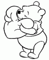 Disegno dell'orsetto Pooh per decorazioni con ghiaccia