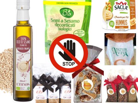 Si allunga ancora la lista di prodotti ritirati dagli scaffali per i semi di sesamo contaminati: olio Ethnos, barrette e altri