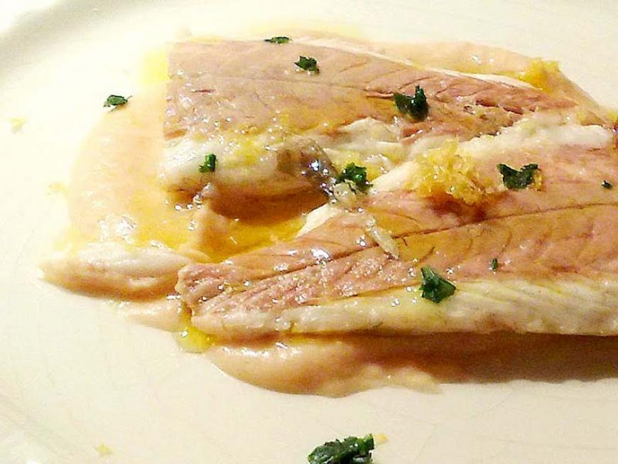 Carpaccio di orata e peperoni