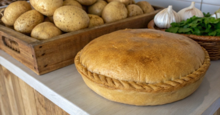 panada sarda, patate, aglio, prezzemolo