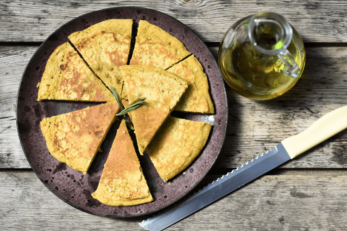 Piadina con farina di ceci