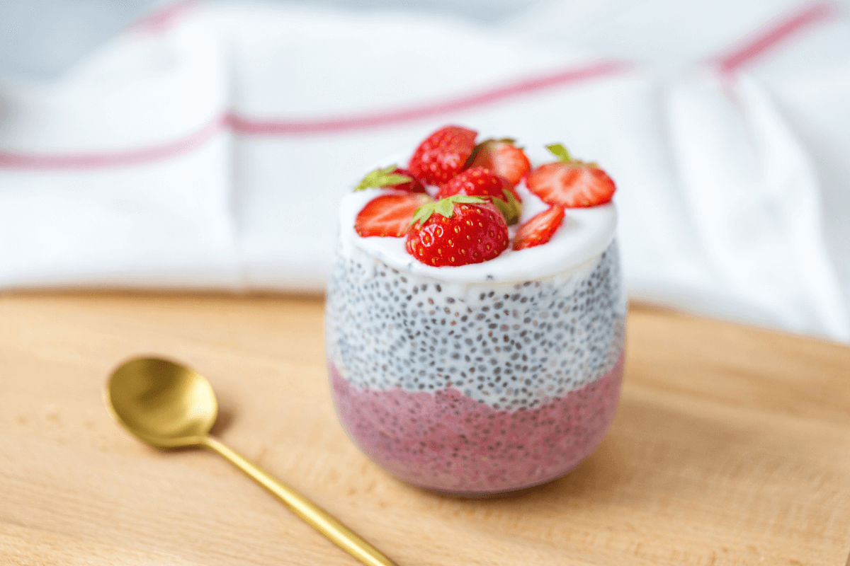 Chia pudding alle fragole