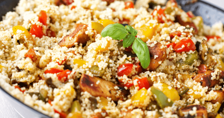 Cous cous con lenticchie e verdure alla senape