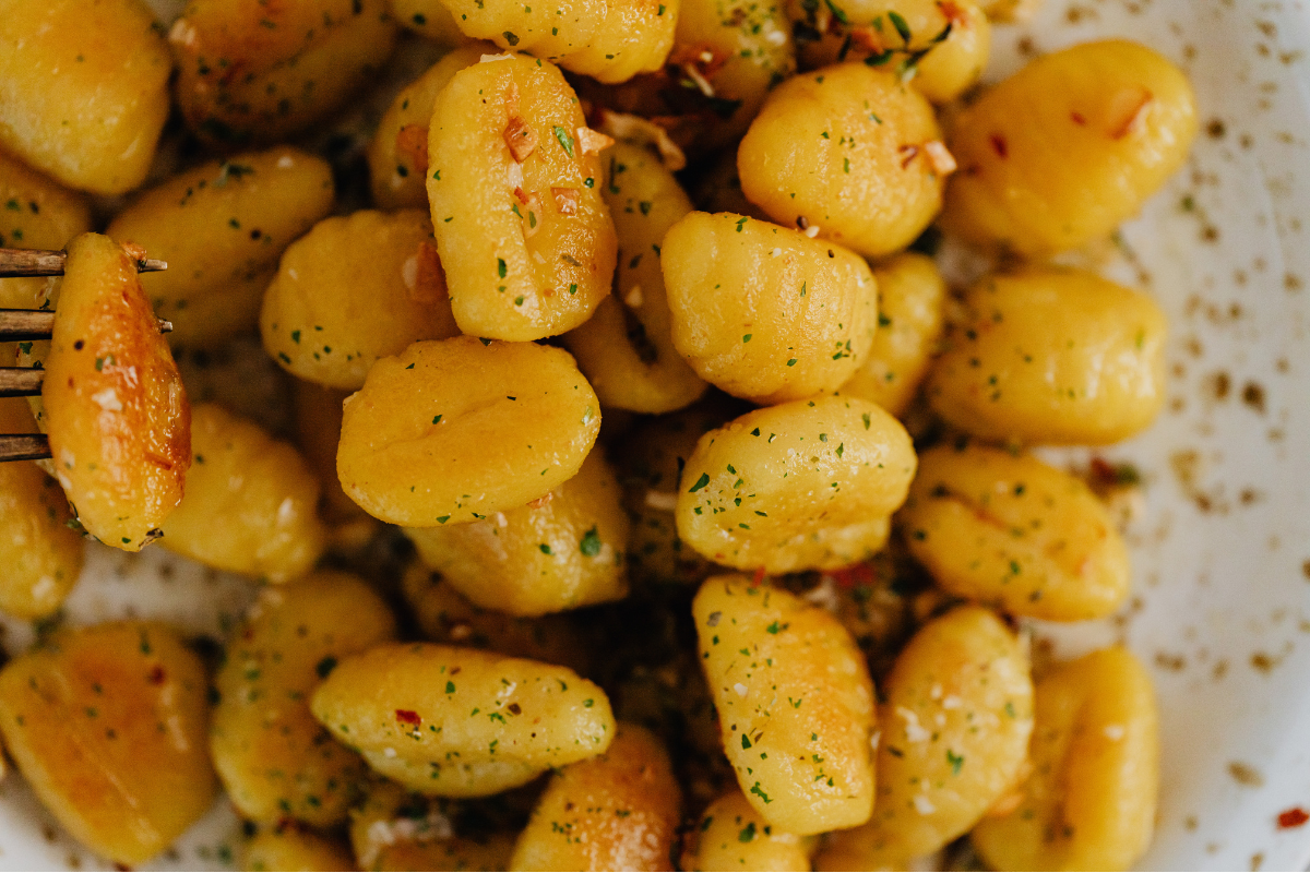 Gnocchi con crema di cozze