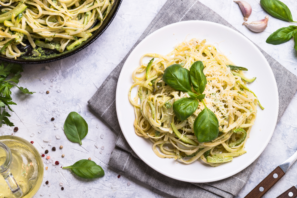 Pasta con le zucchine in 3 consistenze