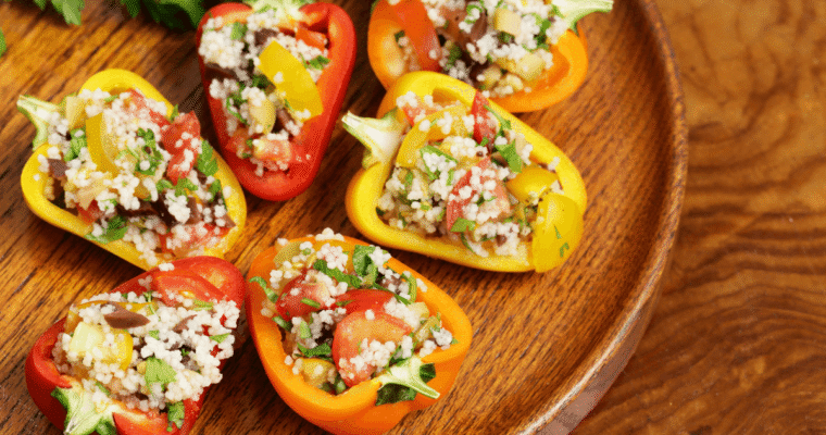 Peperoni ripieni di cous cous e verdure
