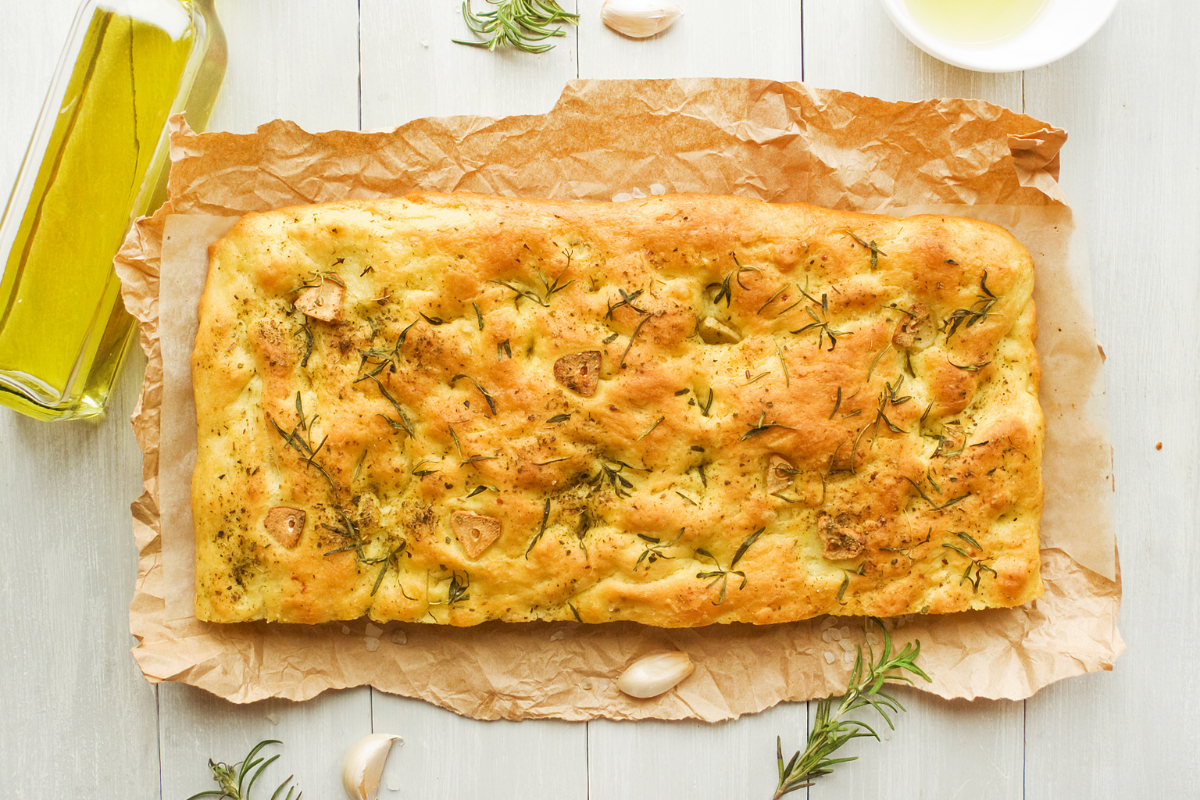 Focaccia zucca e carciofi