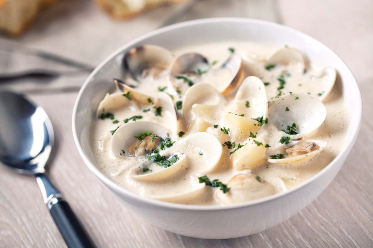 Crema di ceci e vongole