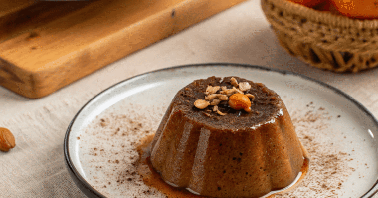Budino cachi e cacao amaro