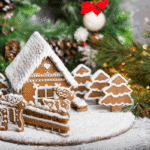 Casetta di pan di zenzero fatta in casa