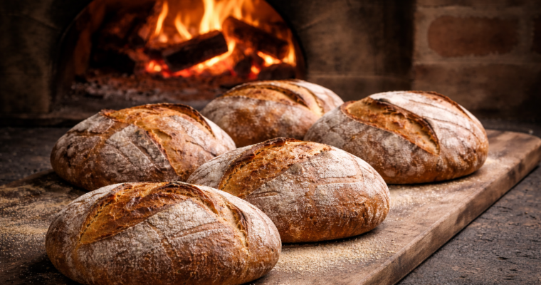Pane Cotto nel Forno a Legna