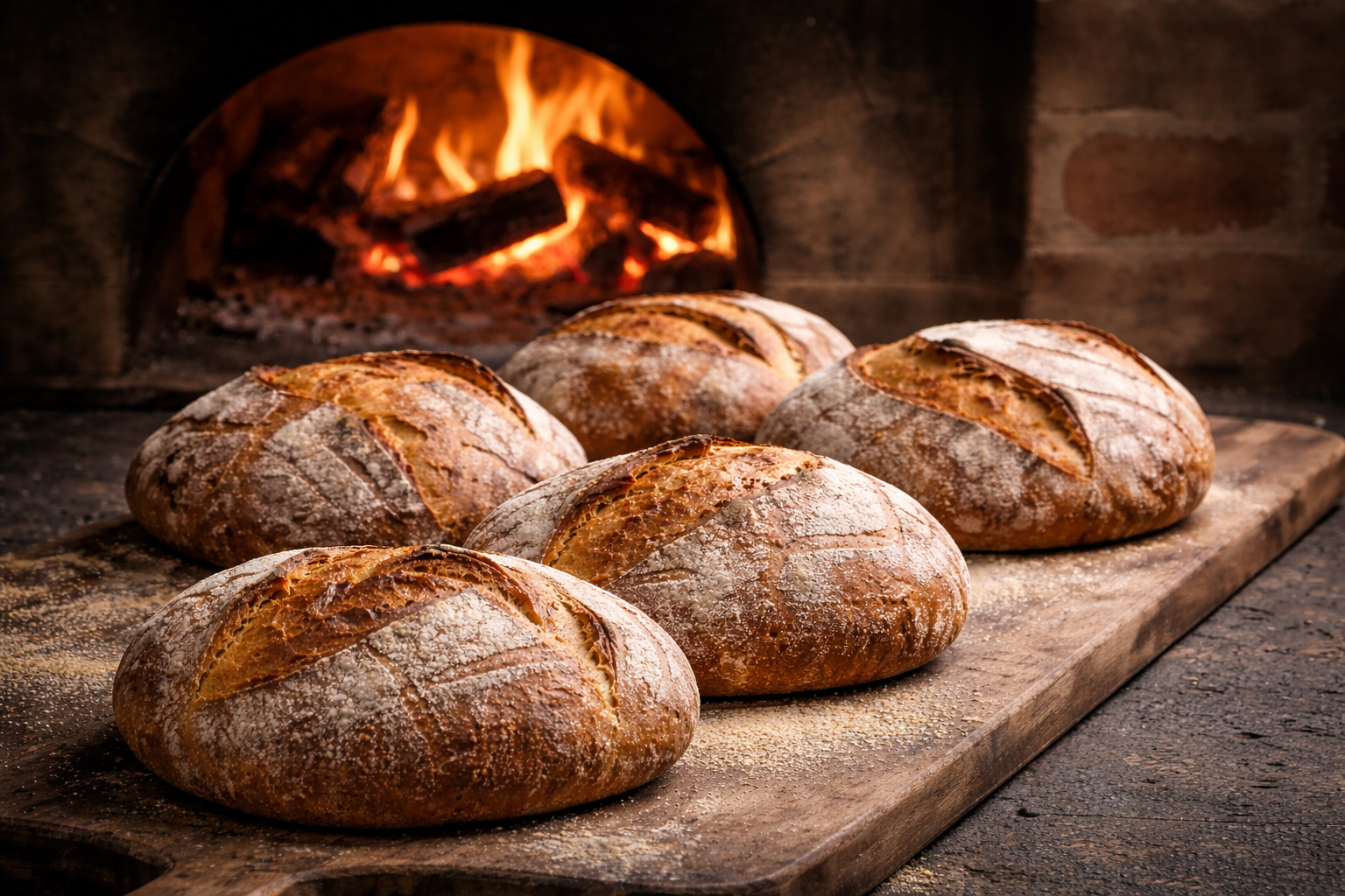 Pane Cotto nel Forno a Legna