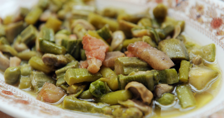 Vignarola romana originale ricetta tradizionale con carciofi, fave e piselli (passo passo)