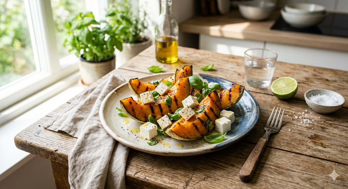 Melone alla Griglia con Feta Greca