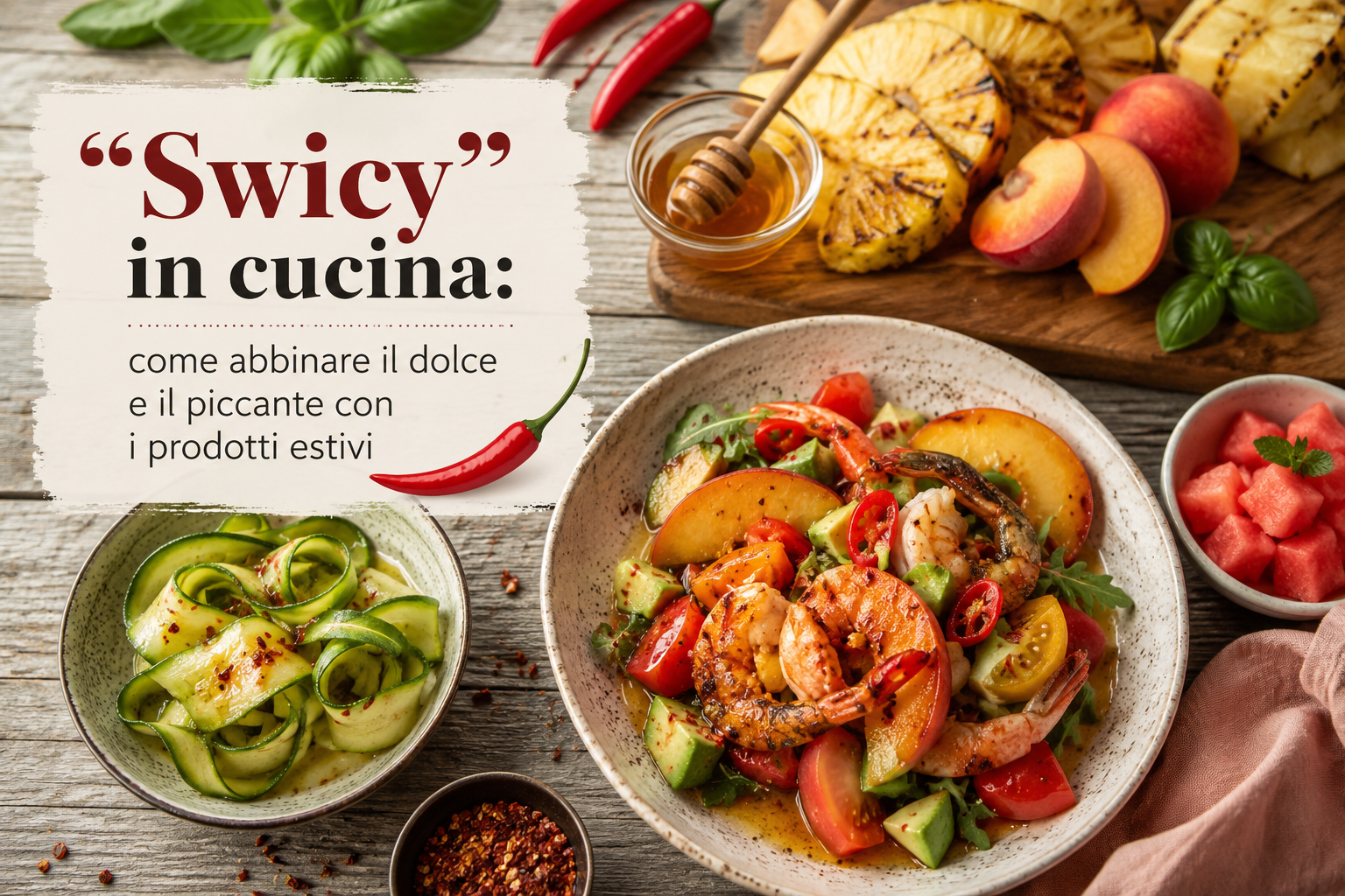“Swicy” in cucina: come abbinare il dolce e il piccante con i prodotti estivi