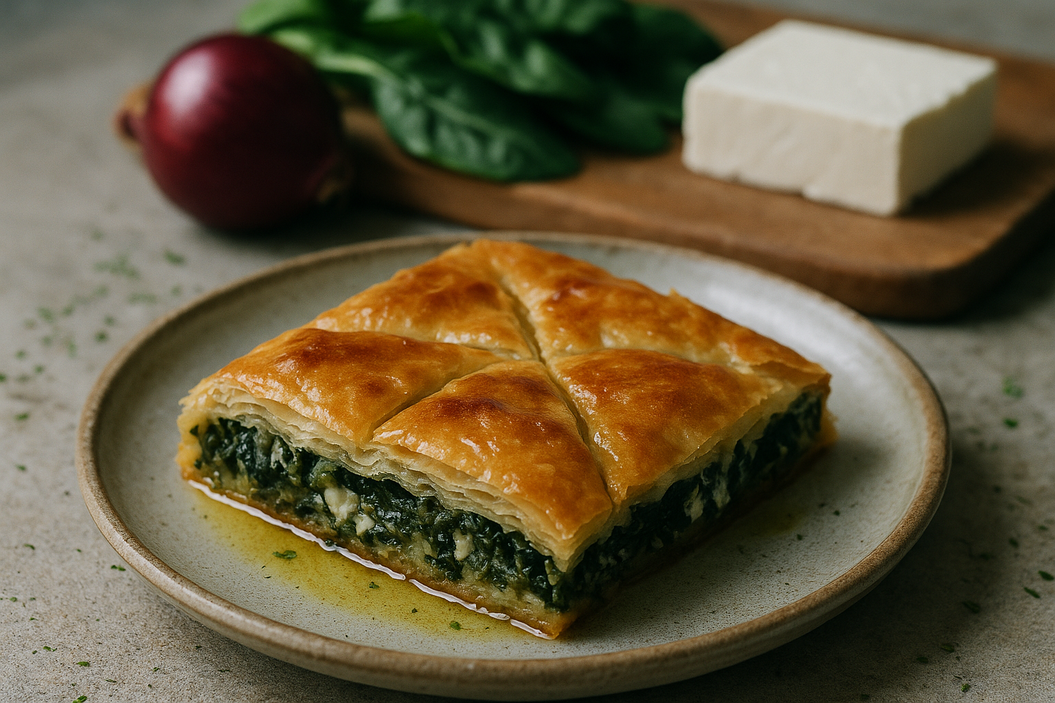 Spanakopita: la torta salata greca con spinaci e feta