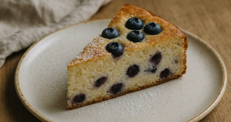 Torta ricotta e mirtilli: soffice, senza burro e senza mirtilli sul fondo