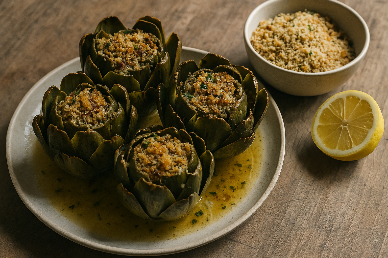 Carciofi alla siciliana: ripieni e cotti in piedi