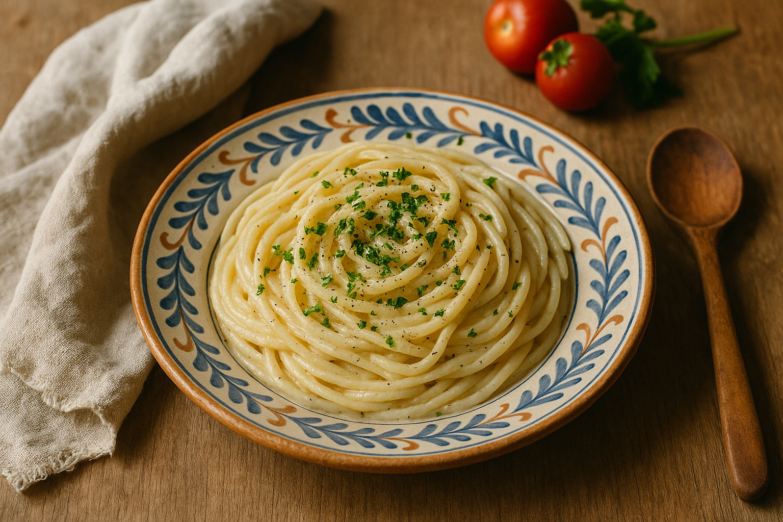 Pasta alla carrettiera siciliana: condimento a crudo